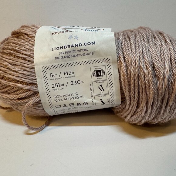 1 Partial Skein Lion Brand Heartland Yarn - Wolf Trap - Picture 4 of 5